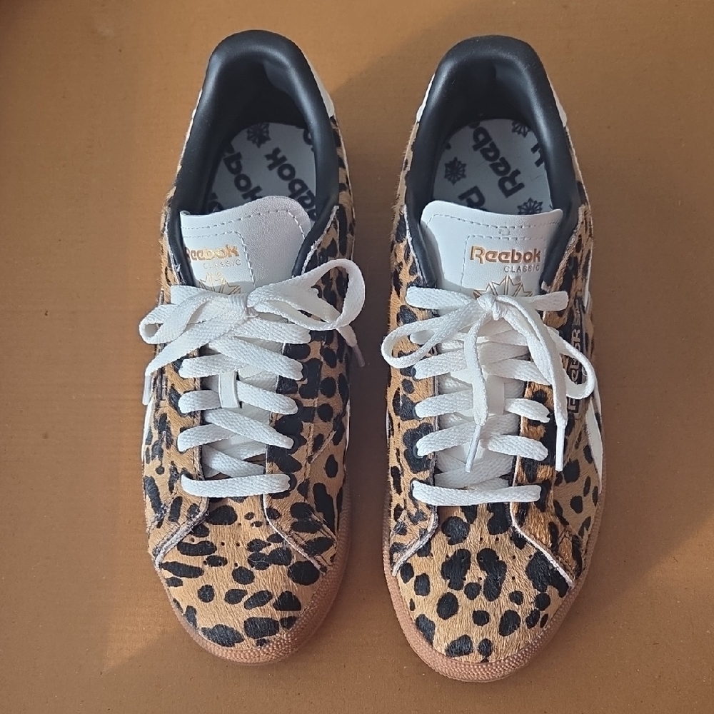 Reebok Club C Ground Sneaker In Leopard Size 8.5